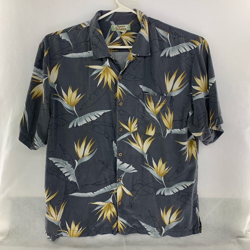 Tommy Bahama Shirt Sleeve Tropical Print Button Down Shirt Size XL